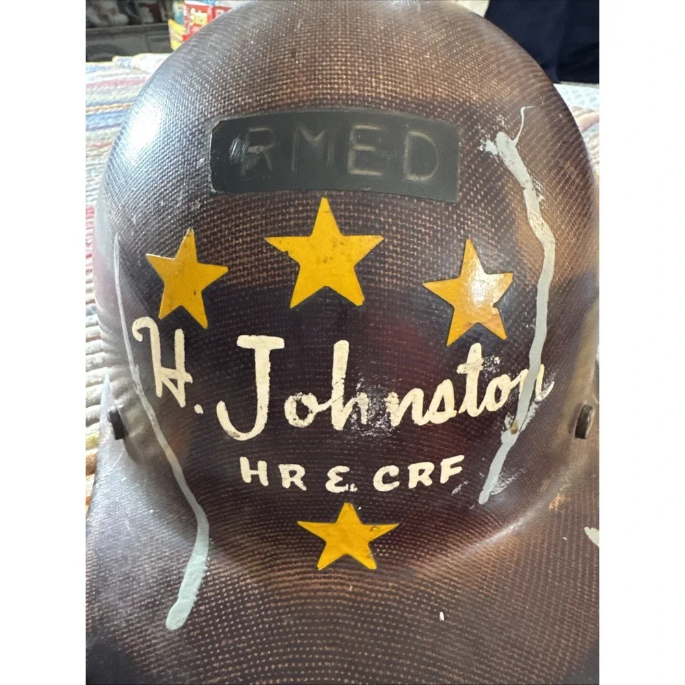 Vtg 1950s MSA Skullgard Steel Workers Coal Miners Fiberglass Hard Hat Used